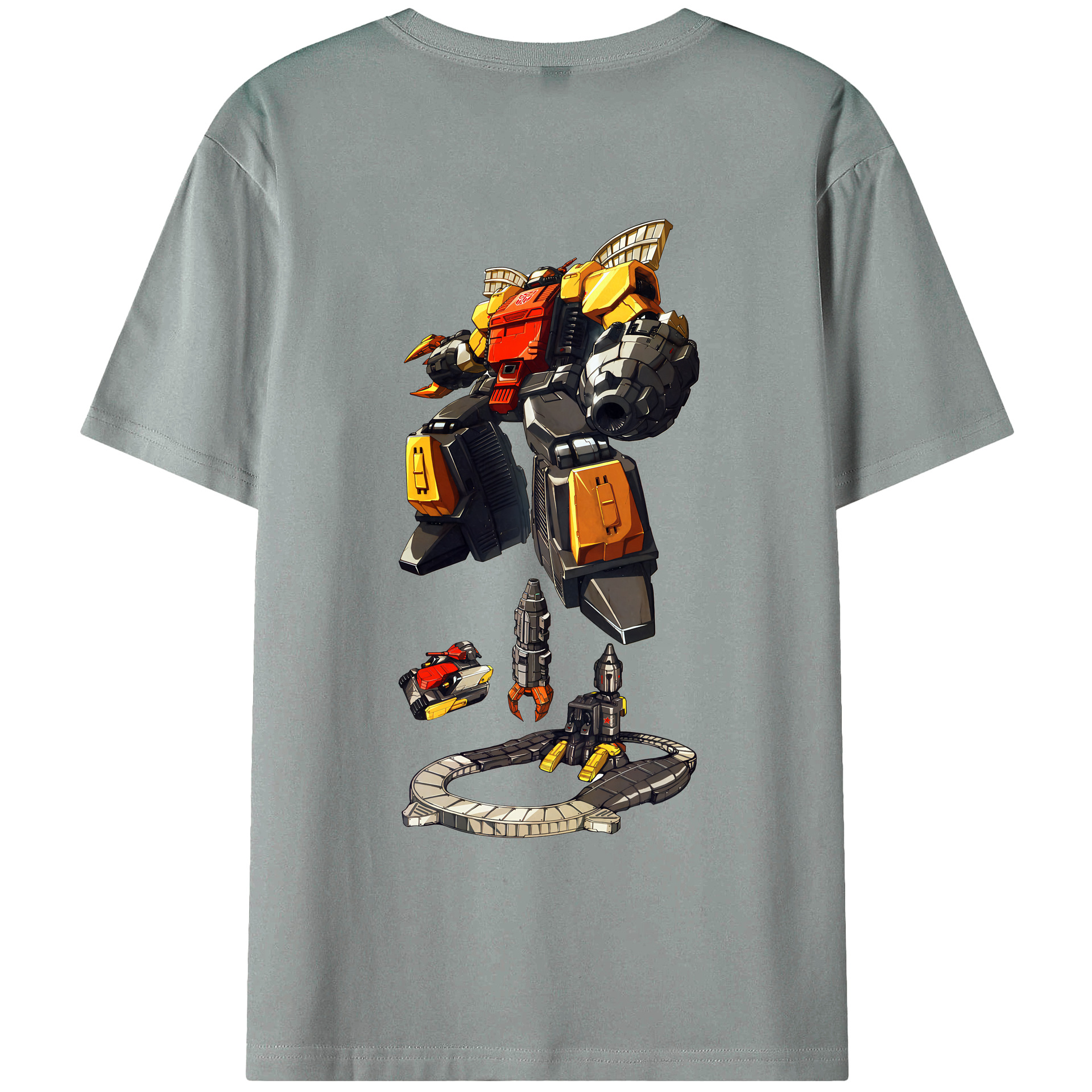 （画像用） Transformers トランスフォーマー 綿100％ メンズ半袖Tシャツ（バックプリント） 通気性